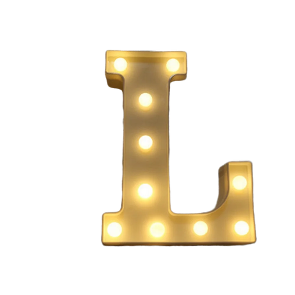 16/21CM DIY Luminous Lights LED Letter Night Light Creative Letters Alphabet Number Battery Lamp Romantic Party Decoration