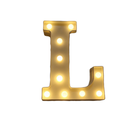 16/21CM DIY Luminous Lights LED Letter Night Light Creative Letters Alphabet Number Battery Lamp Romantic Party Decoration