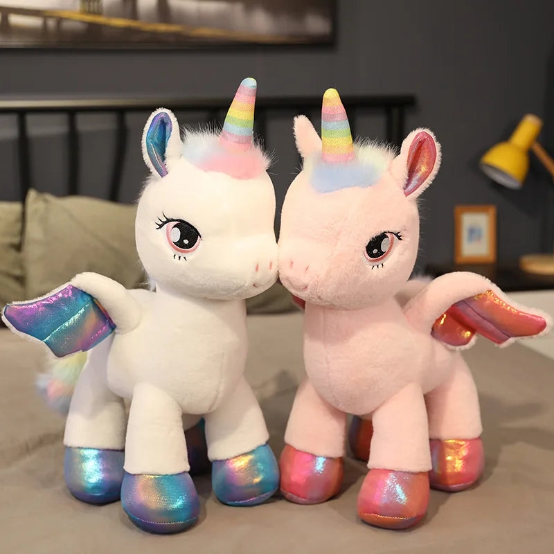 Rainbow Pegasus Unicorn Plush Toy Pony Doll Sleeping Pillow Children Gift