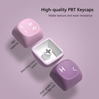 134 Keys MOA Profile Gradient Purple PBT Keycaps Customs Dye Sub Key caps for 61/87/104 Cherry MX Gaming Mechanical Keyboard