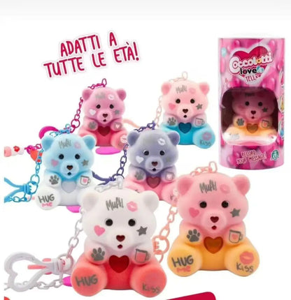 New Hot Selling Cuddle Pacifier Teddy Bear Record Glow Cute Plush Blind Box Toy Keychain Pendant Girl Valentine Day Gift