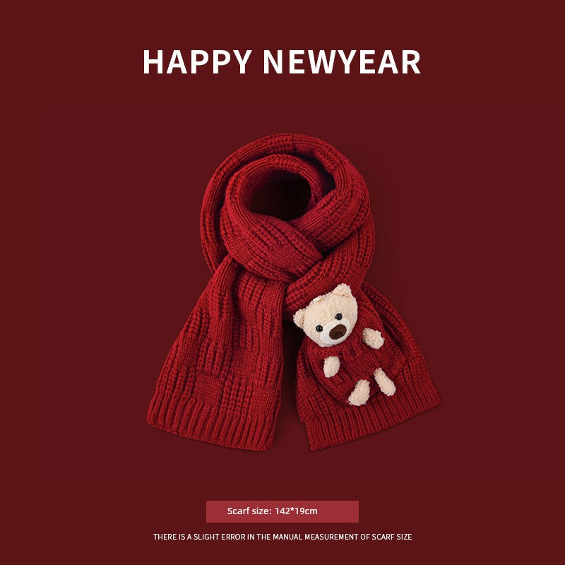 New Year Christmas Cute Female Winter Wool Gift