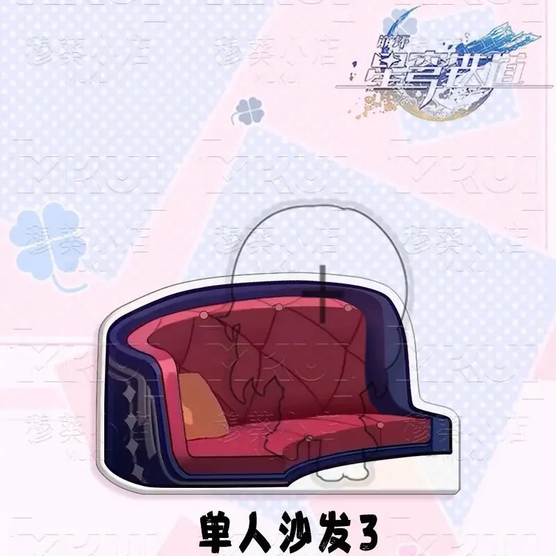 Honkai:Star Rail Boothill Jade Live Broadcast Guest Or Host Magnetic Sofa Sitting Character Acrylic Fridge Sticker Desk Ornament