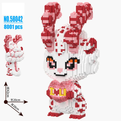 86cm Big Scary Clowns Magic Building Block Fashion Skeleton Man Model Toy Kawaii Dragon Assembled Bricks Figure For Kids Gift