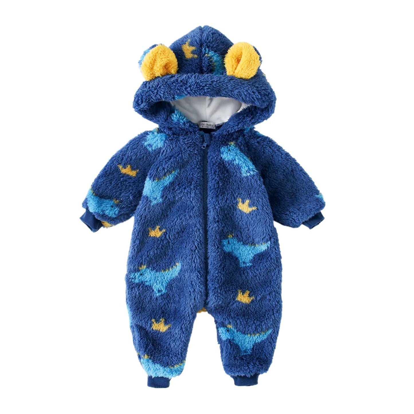 Sanlutoz Winter Baby Boys Rompers Warm Hooded Cute Animal Fleece Thickened Toddler Clothing Jumpsuits Long Sleeve