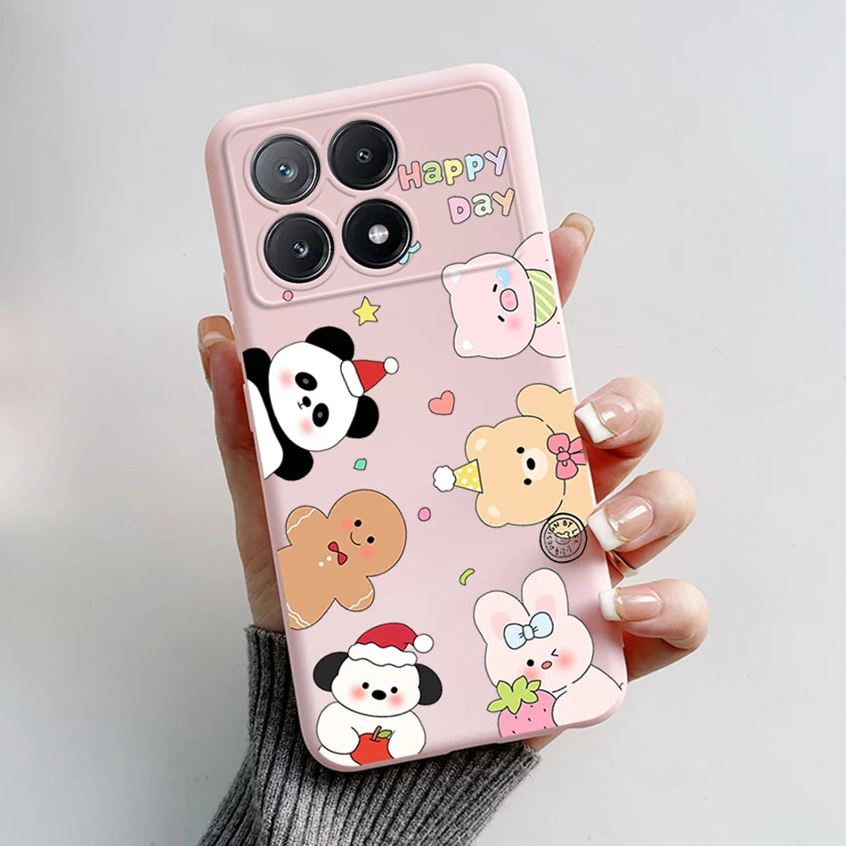 For Xiaomi Poco X6 Pro 5G Case Cute Cartoon Cat Frog Cover Soft TPU Phone Case For Xiaomi Poco X6 PocoX6 Pro X6Pro Fundas Bumper