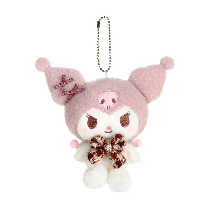 Sanrioed Kawaii Hello Kitty  Kuromi  Plush Doll Toys Pendant Cute Plush  Keychain Bag Pendant Christmas Gifts12CM