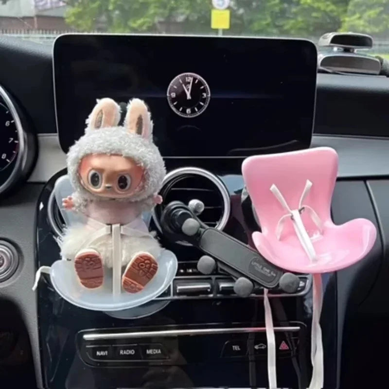 Labubu Car Safety Seat Decoration Car Aromatherapy Labubu Car Air Outlet Air Freshener Suitable Car Interior Decoration Gifts