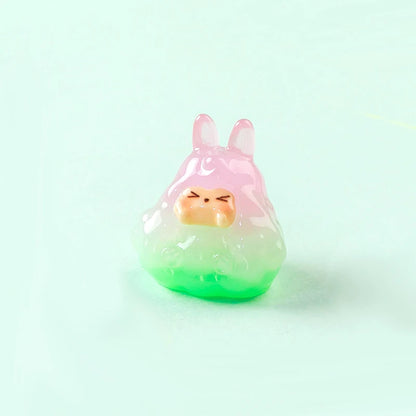 Cute Gradient Jelly Kiki Figurines Micro Landscape Home Desktop Car Dashboard Ornaments