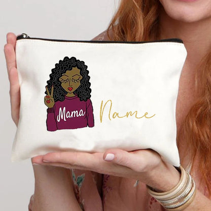 Personalized Makeup Bags Cute Customized Name Cosmetic Bag Travel Lipstick Storage Zipper Pouch Bridesmaid Wedding Birthday Gift