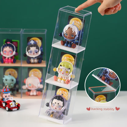 Blind Box Storage Display Stand Transparent Acrylic Single Cabinet Hand Office Storage Box Pop Mart Dustproof Display Box