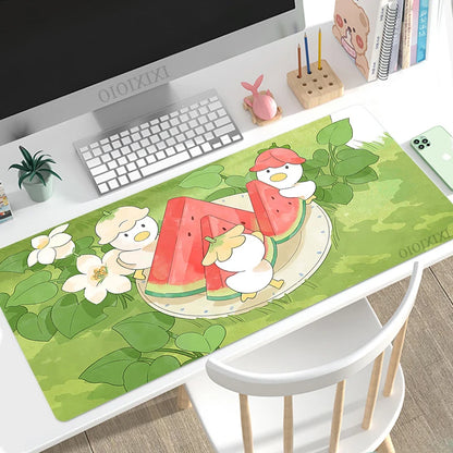 Cute Rabbit Green Anime Mouse Pad Gaming XL Large Home HD Mousepad XXL keyboard pad Office Soft Non-Slip Carpet PC Mice Pad