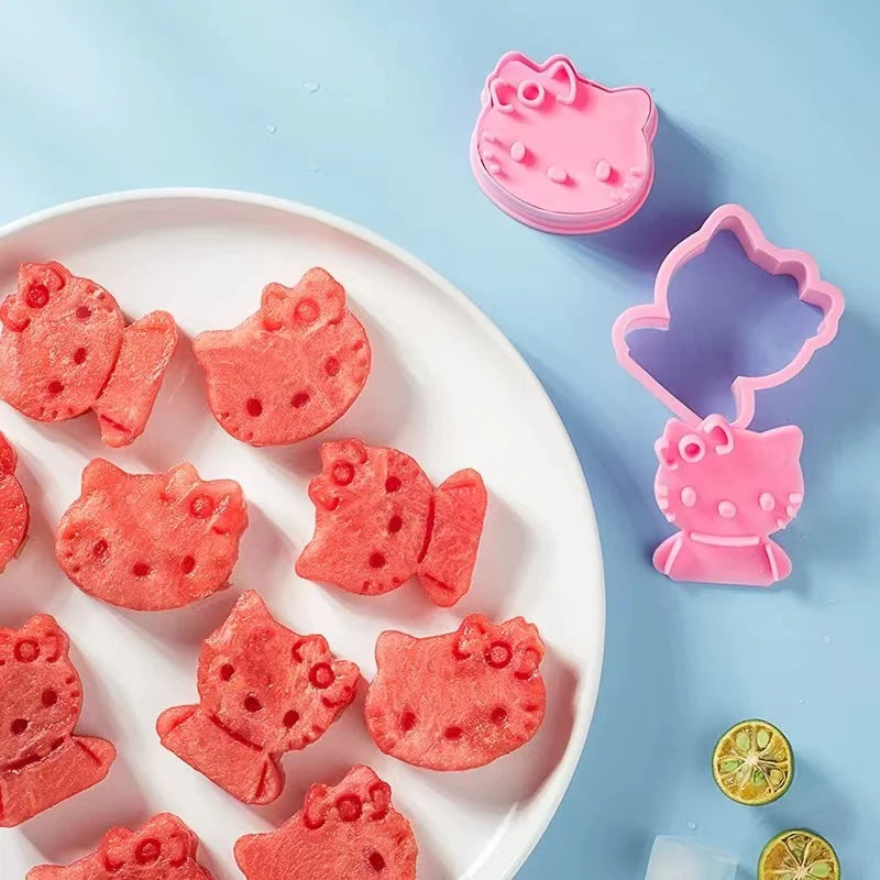 Sanrio Hello Kitty  Cookies Mold Set Party Dim Sum Cute Cartoon Hello Kitty Cookie Dumpling Baking Tool Gifts