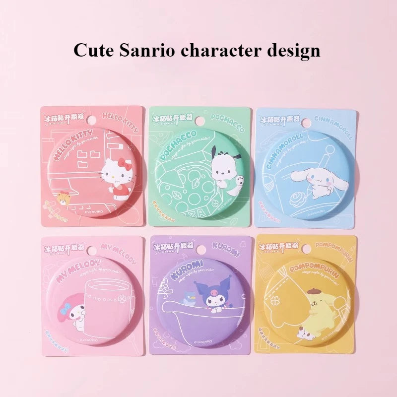 MINISO Sanrio Series Tinplate Refrigerator Magnet Bottle Opener Cartoon Desktop Decoration Peripheral My Melody Christmas Gift