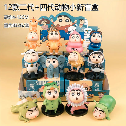 Fashion Crayon Shin chan Accessories Handmade Decoration Blind Box Desktop Ornament Anime Cartoon Toy Doll Model Gift