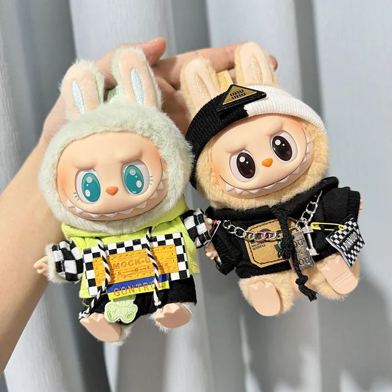 17cm Doll'S Clothes Labubu Idol Outfit Bear Flight Suits Fashion Accessories For Korea Kpop Exo Sitting Party Clothing DIY Gifts