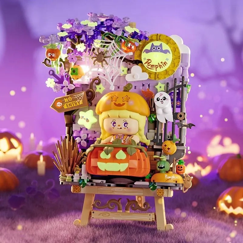 LOZ Happy Halloween Blocks painting Blocks Christmas Gift Drawing Puzzle Holiday Gift Assembled Toy Assembly Model  4115