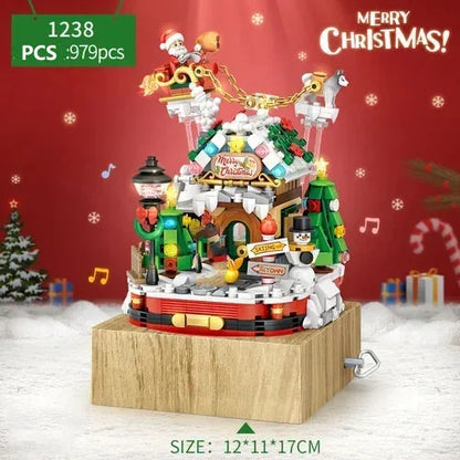 LOZ Christmas Building Block Toy Gift Box Navida Mini Blocks New Year Assembled Christmas Puzzle Assembly Model Decoration 1937