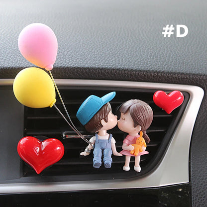 Boy Girl Couple Car Perfume Lovely Air Conditioning Aromatherapy Clip Cute Car Accessories Interior Woman Air Freshener Gift