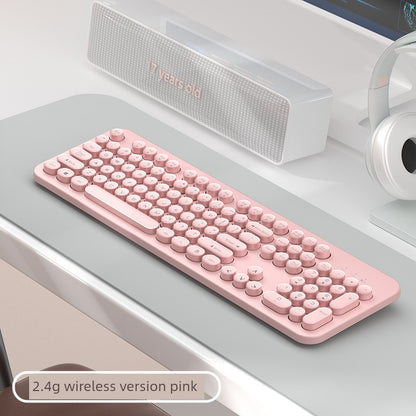 Retro Punk Game Office Cute Wireless Keyboard