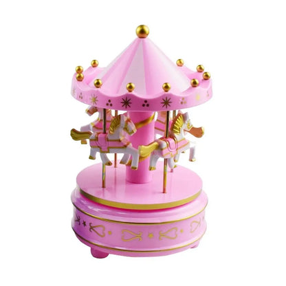 Creative Fantasy Christmas Holiday Decor Carousel Music Box Easy Use Carousel Ferris Wheel Ornaments