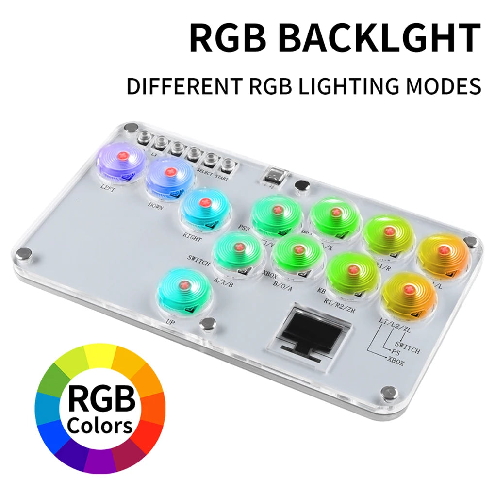 Acrylic Game Fighting Keyboard For And Switch With Low Latency And Support Arcade Stick