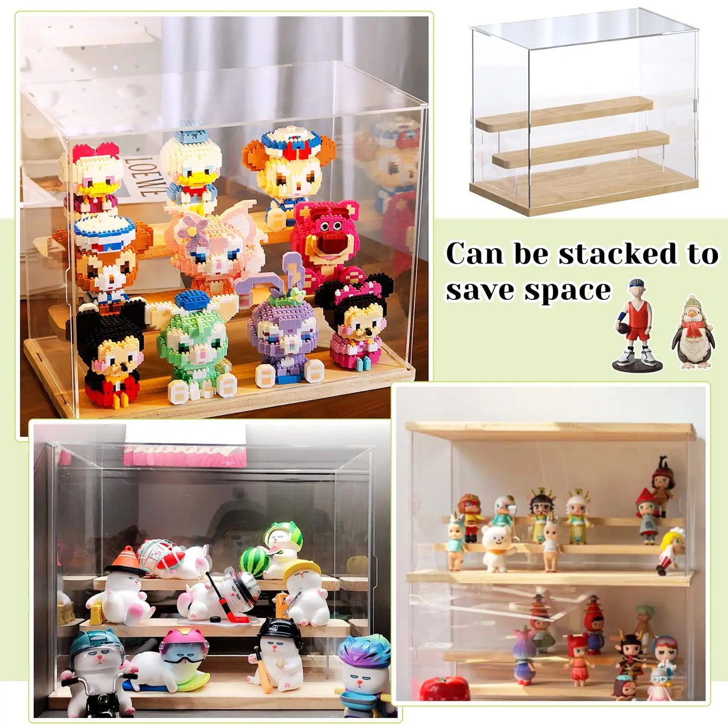 Acrylic Storage Box Blind Box Doll Toys Gift Display Rack Cosmetic Perfume Storage Shelf Home Decor Organizer Stand 2-4 Tiers