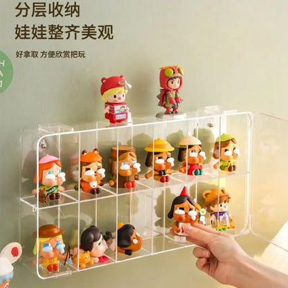 Acrylic Wall Mounted Blind Box, Bubble Mat Display Box, Storage Display Rack, Hand Doll Action Person, Dustproof Storage Cabinet