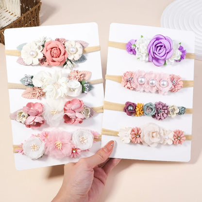 1Pcs Baby Girl Cute Flower Headband Elastic Hair Band Newborn Head Toddler Headband Headwear Kids Accessories Christmas Gifts