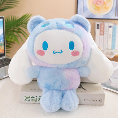 Sanrio Cartoon Kawali Kuromi Hello Kitty My Melody Cinnamoroll Pillow Plush Toys Soft Stuffed Dolls for Kids Birthday Gifts