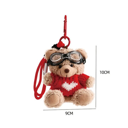 Cartoon Brown Bear Doll Plush Bear Pendant Bag Accessories Cute Plush Hangings Hangings Ornament Bag Pendant