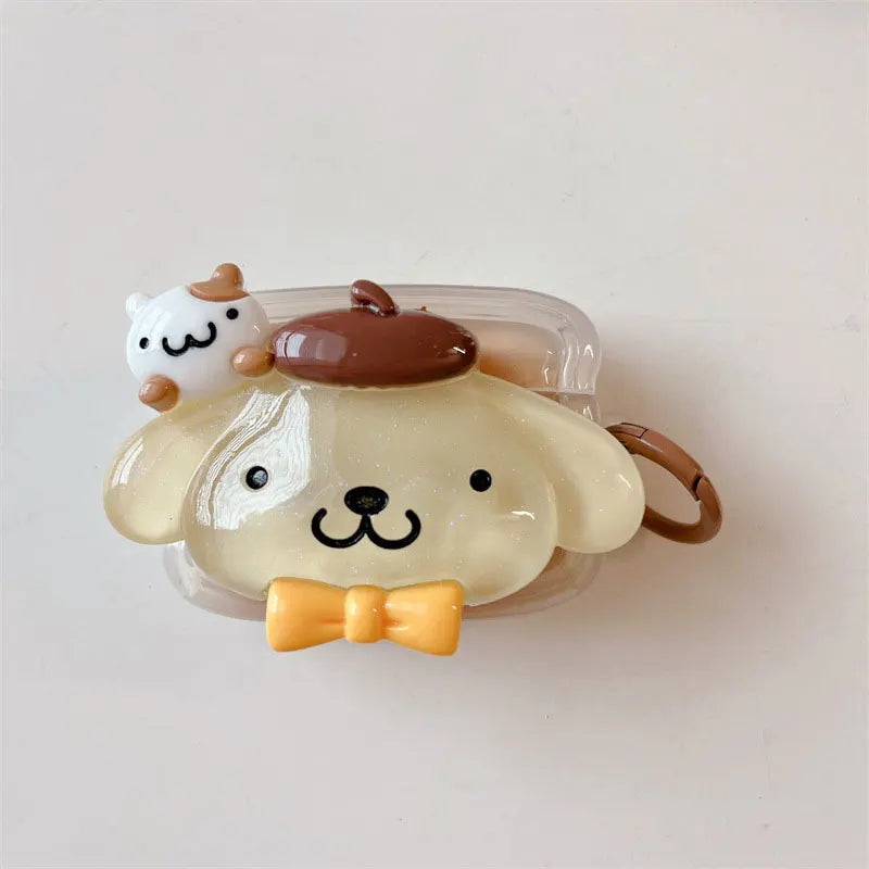 Sanrio Bluetooth Earphone Case For Airpods Pro 1 2 3 Luminous 3D Cinnamoroll My Melody Doll Earphone Accessories Air Pod Cover