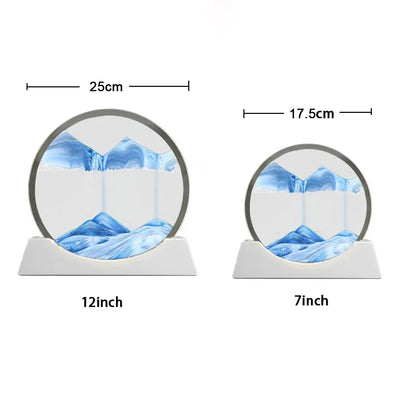 7/12 Inch Creative Moving Sand Art LED Table Lamp USB Quicksand  Night Light Hourglass Lamps Flowing Sand Painting Home Decor