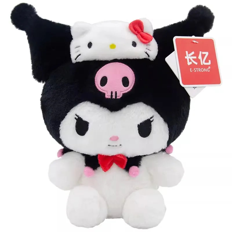 Sanrio Hello Kitty Anime Kuromi Melody Cartoon Cute Plush Stuffed Toys Soft Pillow Plushies Keyring Doll Birthday Gifts For Girl