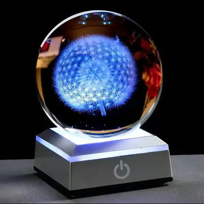 Crystal Ball Night Lights Glowing Planet Galaxy Astronaut 3D Moon Table Lamp USB Atmosphere Lamp Tabletop Decorations Kids Gifts