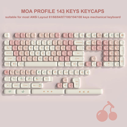 134 Keys MOA Profile Gradient Purple PBT Keycaps Customs Dye Sub Key caps for 61/87/104 Cherry MX Gaming Mechanical Keyboard