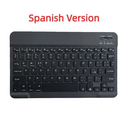 Mini Wireless Keyboard Bluetooth Keyboard Wireless Rechargeable Spanish Russian Keyboards 10 Inch For iPad IOS Android Windows