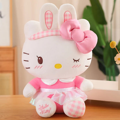 Sanrio Plush Hello Kitty Anime Kuromi Stuffed Toys Hello Kitty Plushier Xmas Gifts For Girls Kawaii My Melody Plush Dolls