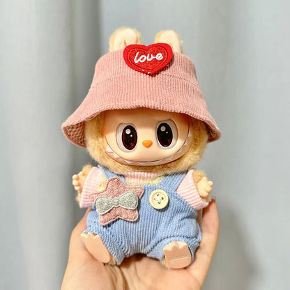 17cm Labubu II Idol Dolls Sitting Party Cute Mini Plush Doll'S Clothes Outfit Accessories For Korea Kpop Exo Clothing DIY Gift