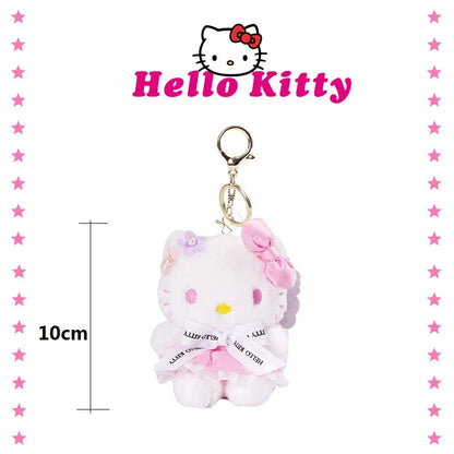 Sanrio Hello Kitty Anime Kuromi Melody Cartoon Cute Plush Stuffed Toys Soft Pillow Plushies Keyring Doll Birthday Gifts For Girl