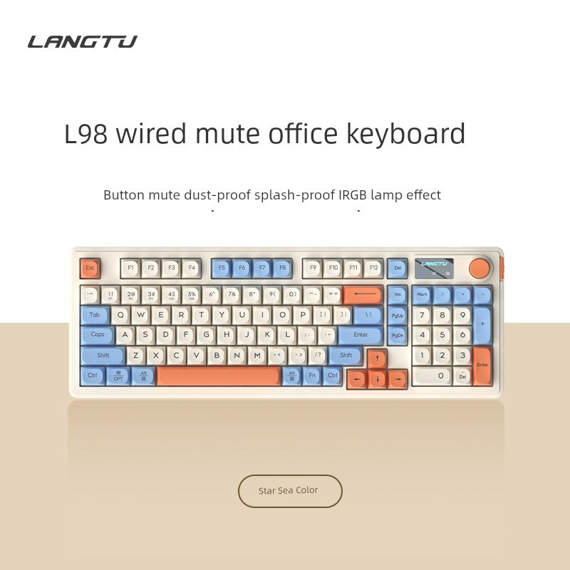 Langtu L98 Wired Screen RGB Backlit Keyboard Mouse