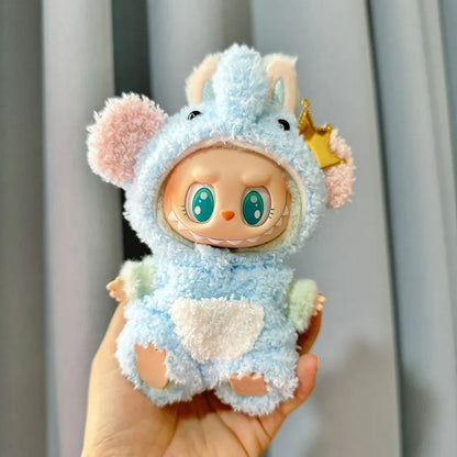 Cute Mini Plush Doll'S Clothes 17cm Labubu II Idol Dolls Sitting Party Outfit Accessories For Korea Kpop Exo Clothing DIY Gift