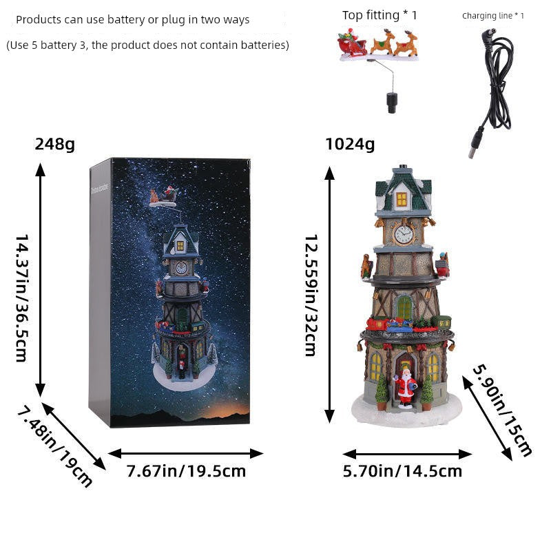 Hong Kong Love Christmas Gift New Arrival Amazon Christmas Luminous Rotate Music Box Kids Birthday Small Night Lamp