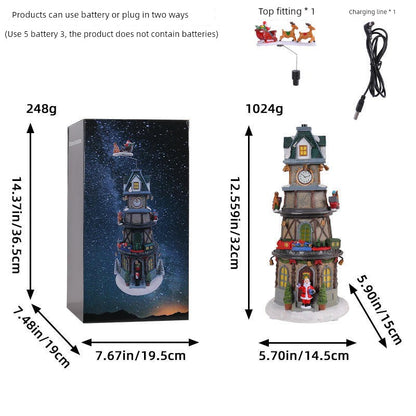 Hong Kong Love Christmas Gift New Arrival Amazon Christmas Luminous Rotate Music Box Kids Birthday Small Night Lamp