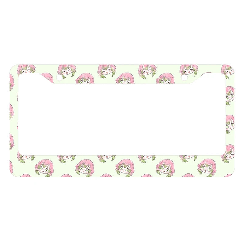 Japanese anime personalized and standardized car license plate frame color scheme Cute matching customized products -2