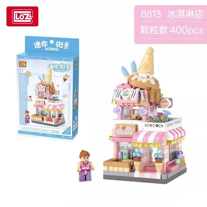 LOZ Building Blocks City View Scene Coffee Shop Retail Store Architectures model Assembly Toy Christmas Gift for Children Adult