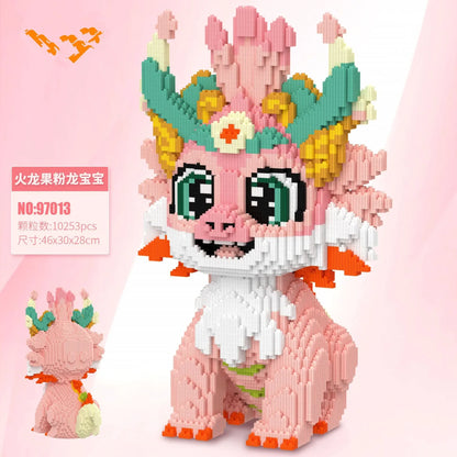 86cm Big Scary Clowns Magic Building Block Fashion Skeleton Man Model Toy Kawaii Dragon Assembled Bricks Figure For Kids Gift