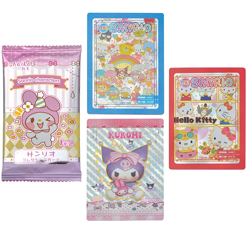 Anime Sanrio Kuromi Hello Kitty My Melody Shining Collectible Card Game Trading Card Toys For Girl's Birthday Gift