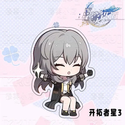 Honkai:Star Rail Boothill Jade Live Broadcast Guest Or Host Magnetic Sofa Sitting Character Acrylic Fridge Sticker Desk Ornament