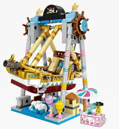 LOZ Building Blocks ferris wheel Toys A carousel Plastic Assembly Blocks Children Toy Educational DIY Architecture Model 1718